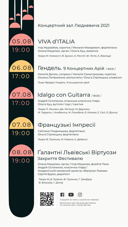 Львівська національна філармонія - Фестиваль "Pizzicato e Cantabile": повна програма подій
